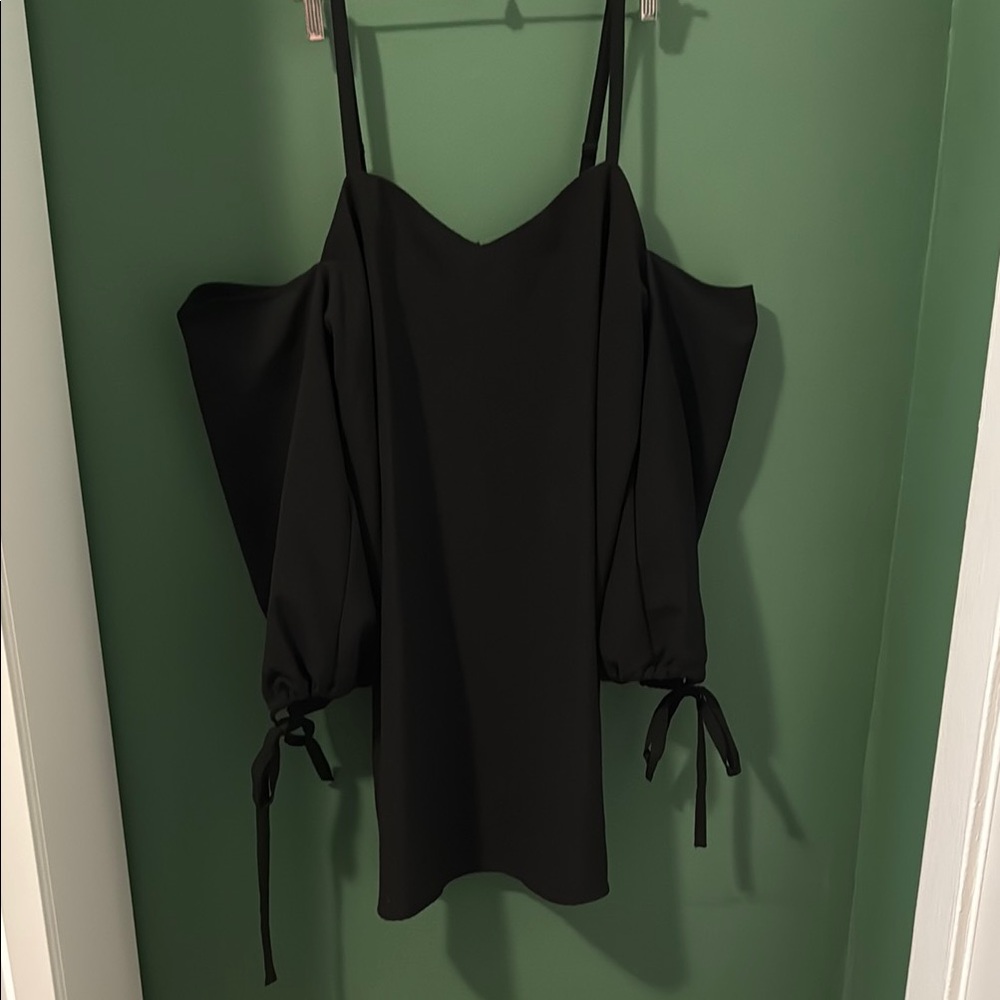 Do + Be Elegant Black Off-Shoulder Women's Dress